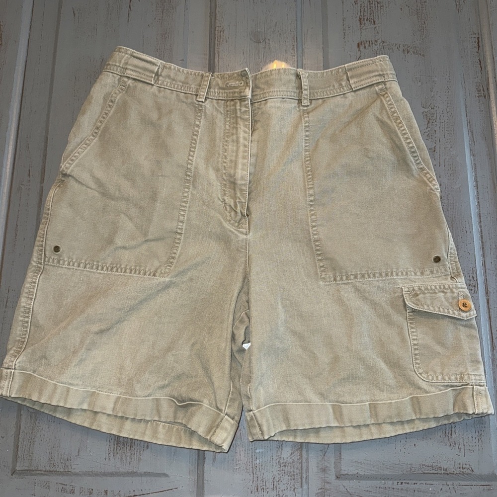 Ralph Lauren Safari Outfitters Boys Chino Khaki Cargo Shorts Beige Size 8